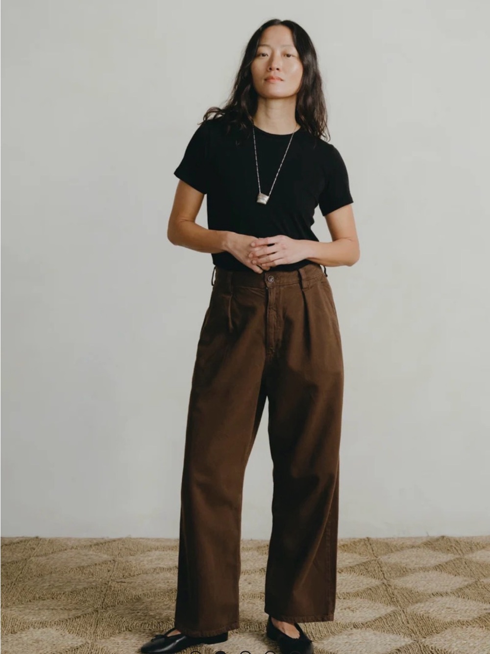 OZMA Field Pant - Tencel Brown Bull Denim (XXL)